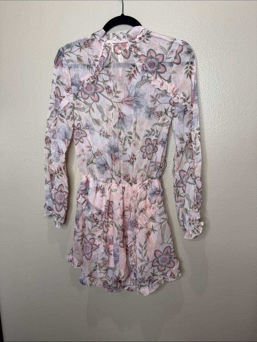 À La Plage by Cinq à Sept Floral Long Sleeve Romper XS Excellent Condition - Picture 7 of 9